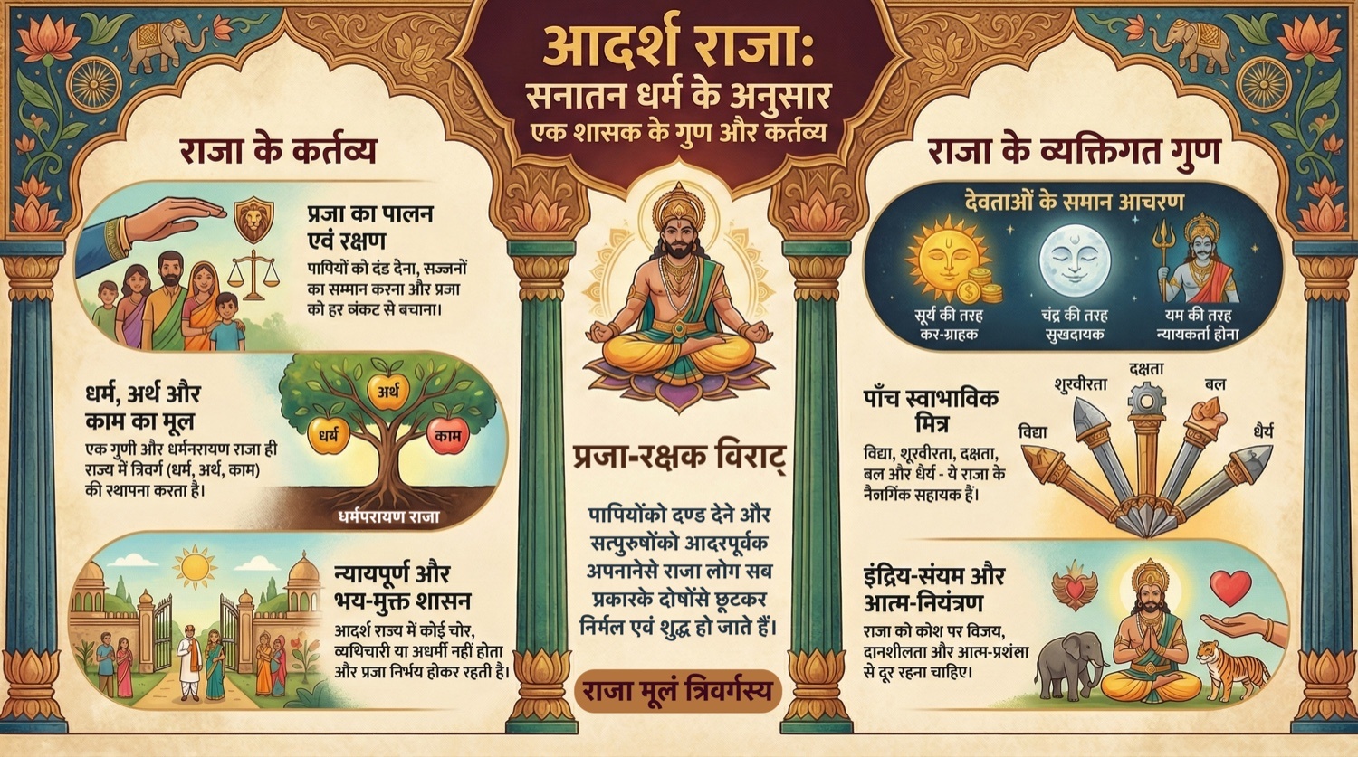 आदर्श राजा के गुण और कर्तव्य