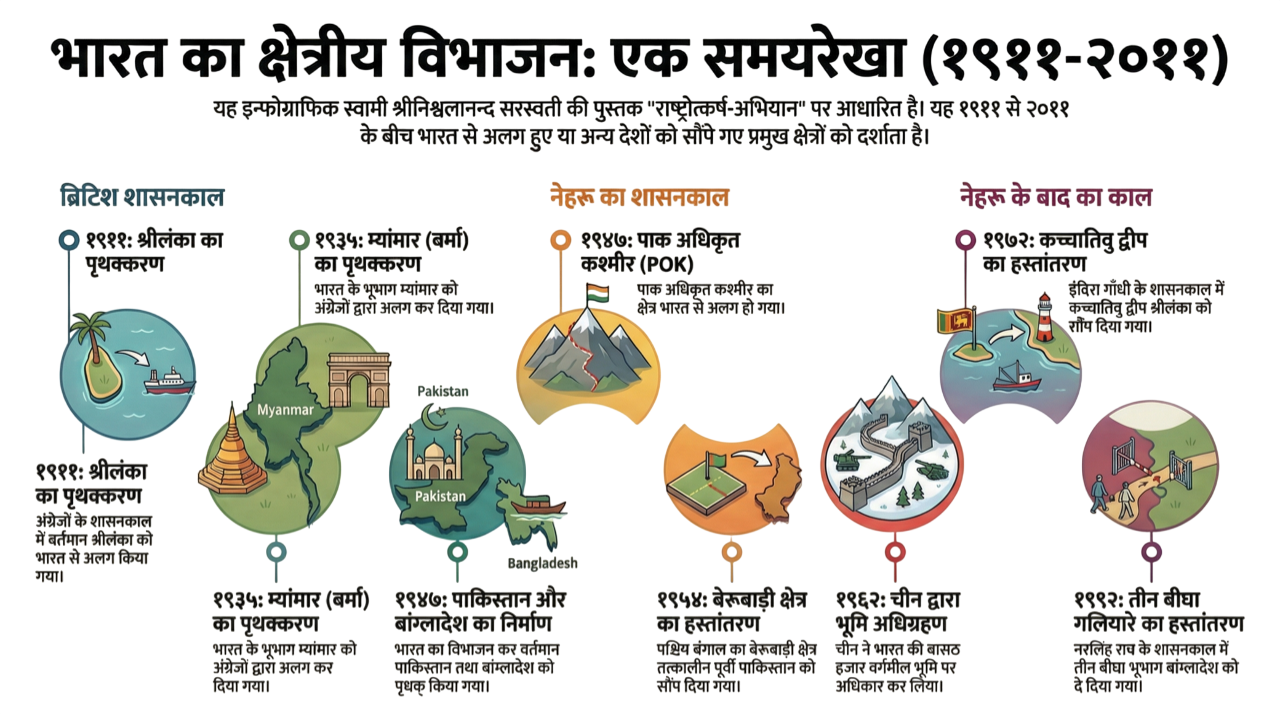 १९११ से २०११ तकके देशविभाजन