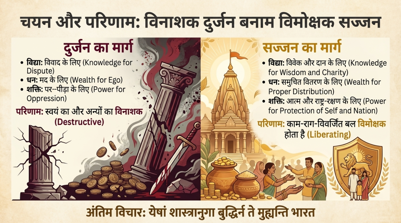 विद्या, बल, धन और सेवाका समुचित उपयोग