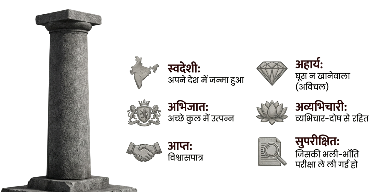 राजमन्त्रीके गुण