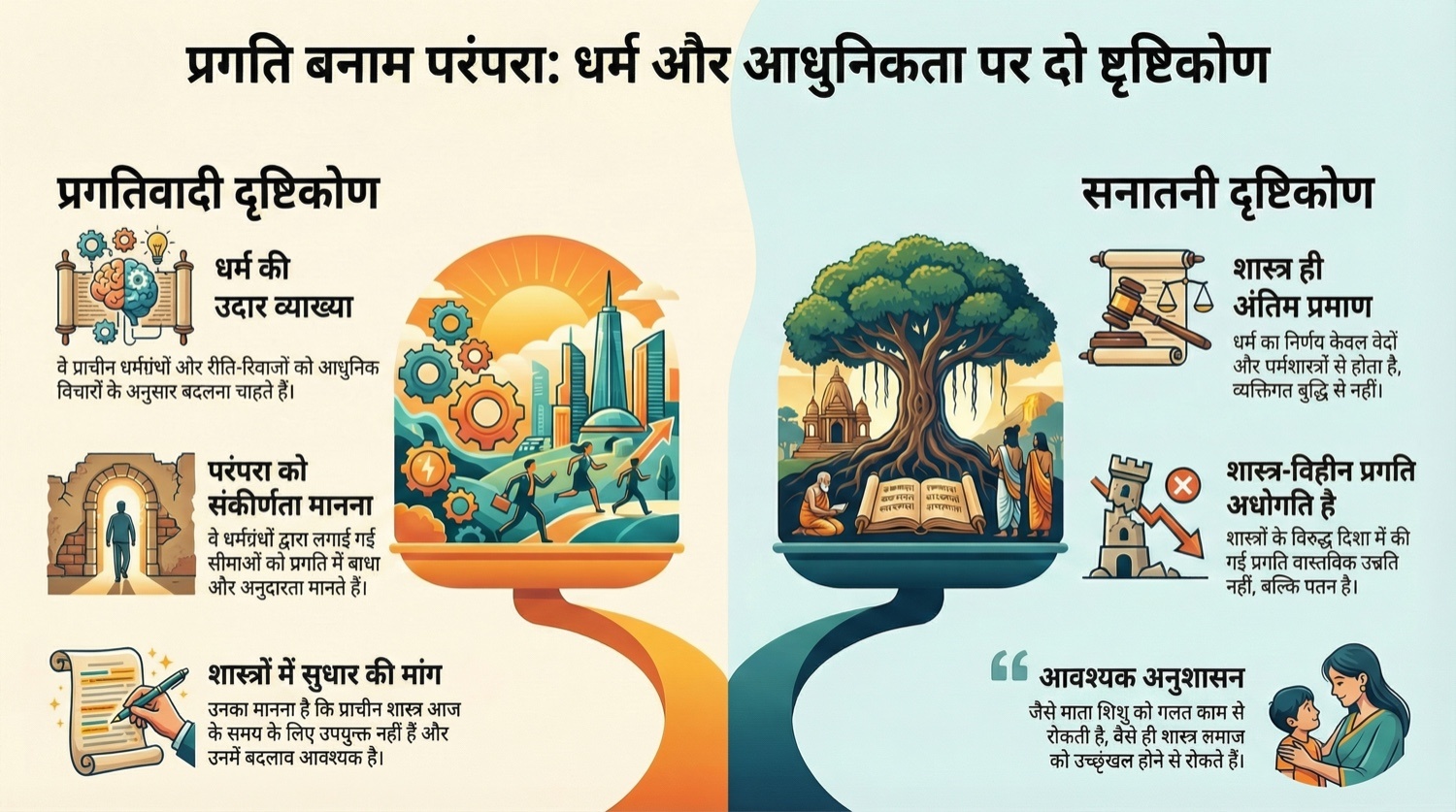 प्रगति बनाम परम्परा