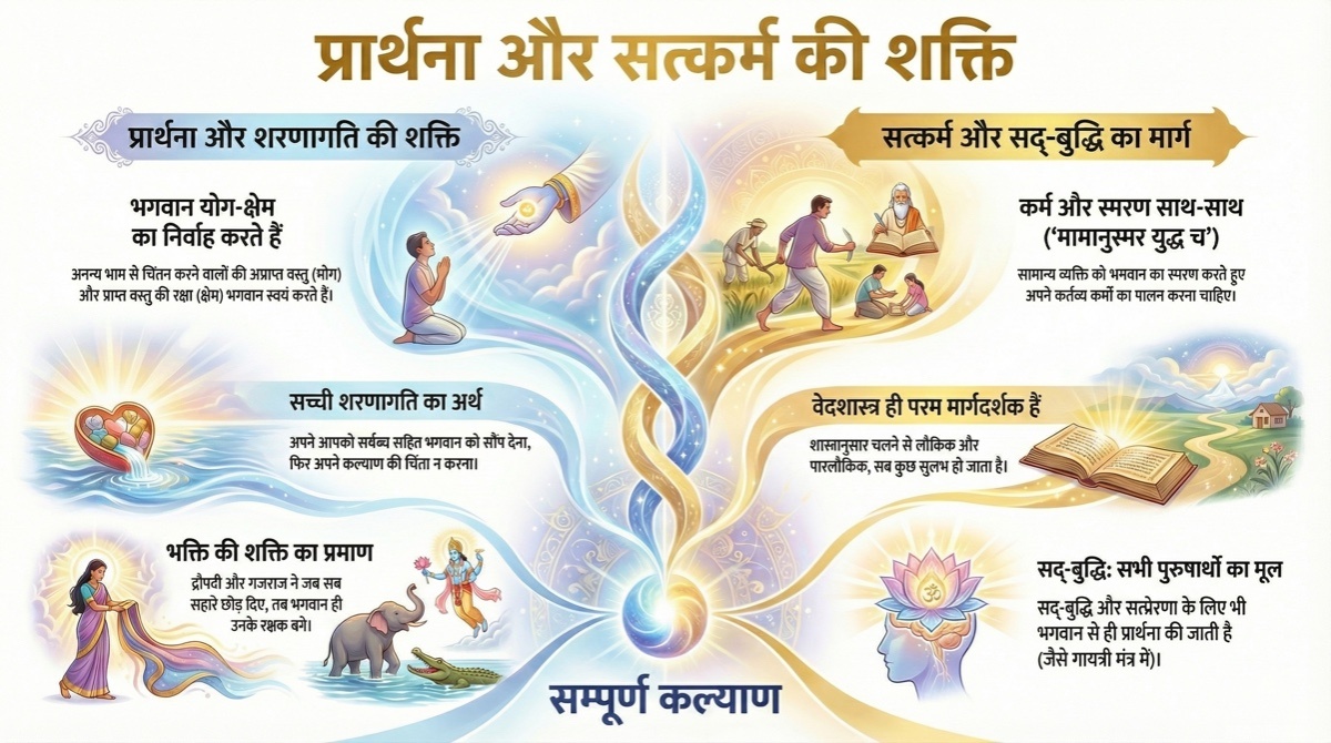 प्रार्थना, कर्म और कल्याण की शक्ति