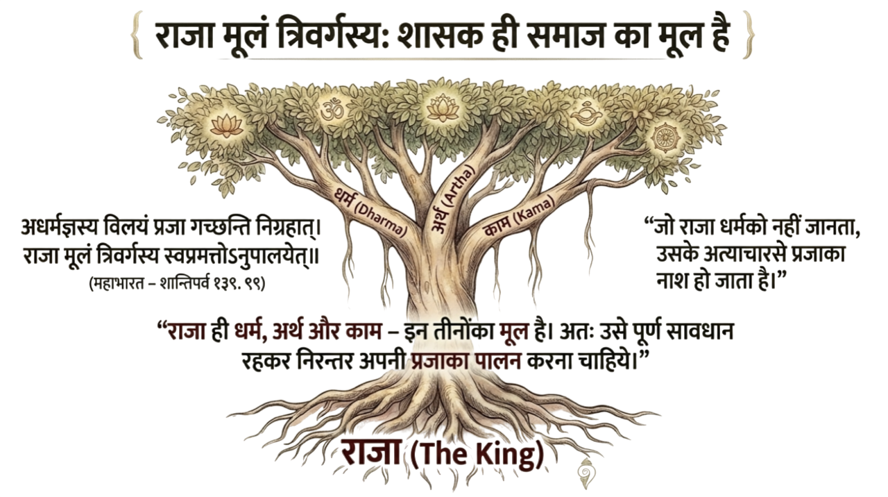 राजा मूलं त्रिवर्गस्य