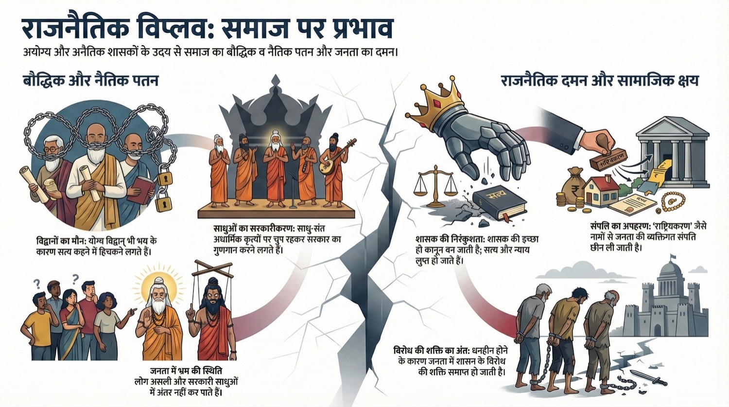 राजनैतिक विप्लव: समाज पर प्रभाव