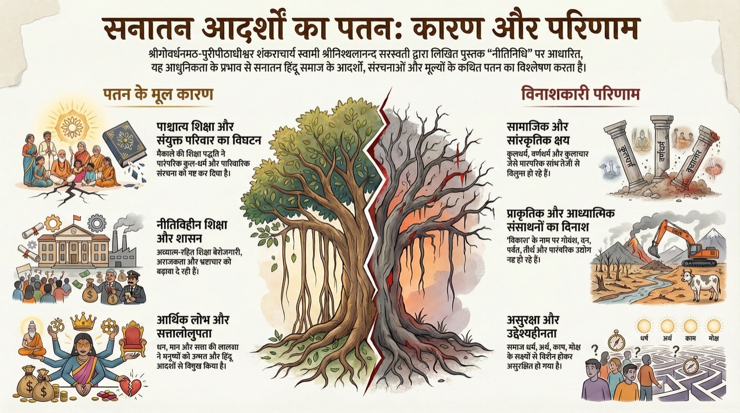 सनातन आदर्शोंका पतन