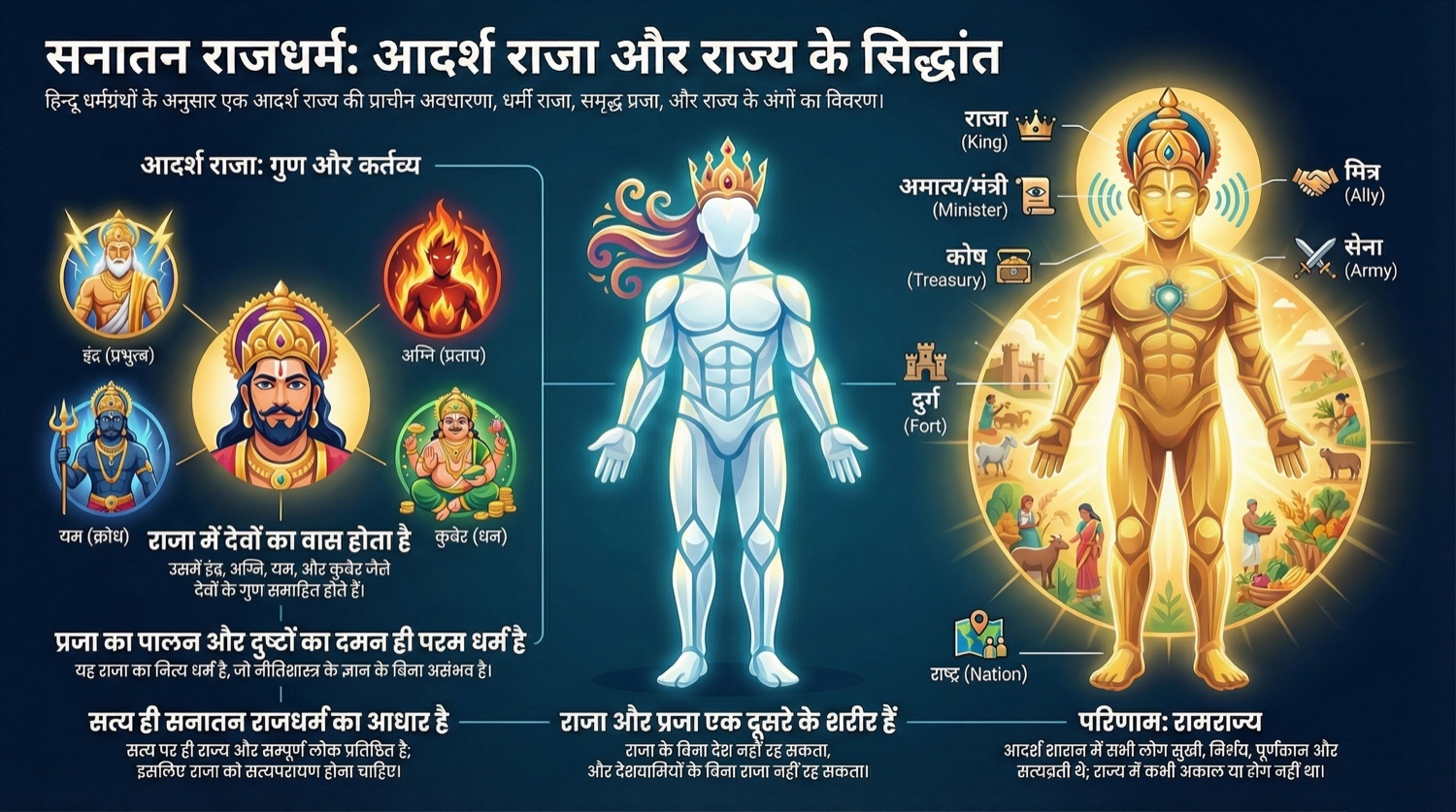 सनातन राजधर्म: आदर्श राजा और राज्य के सिद्धांत