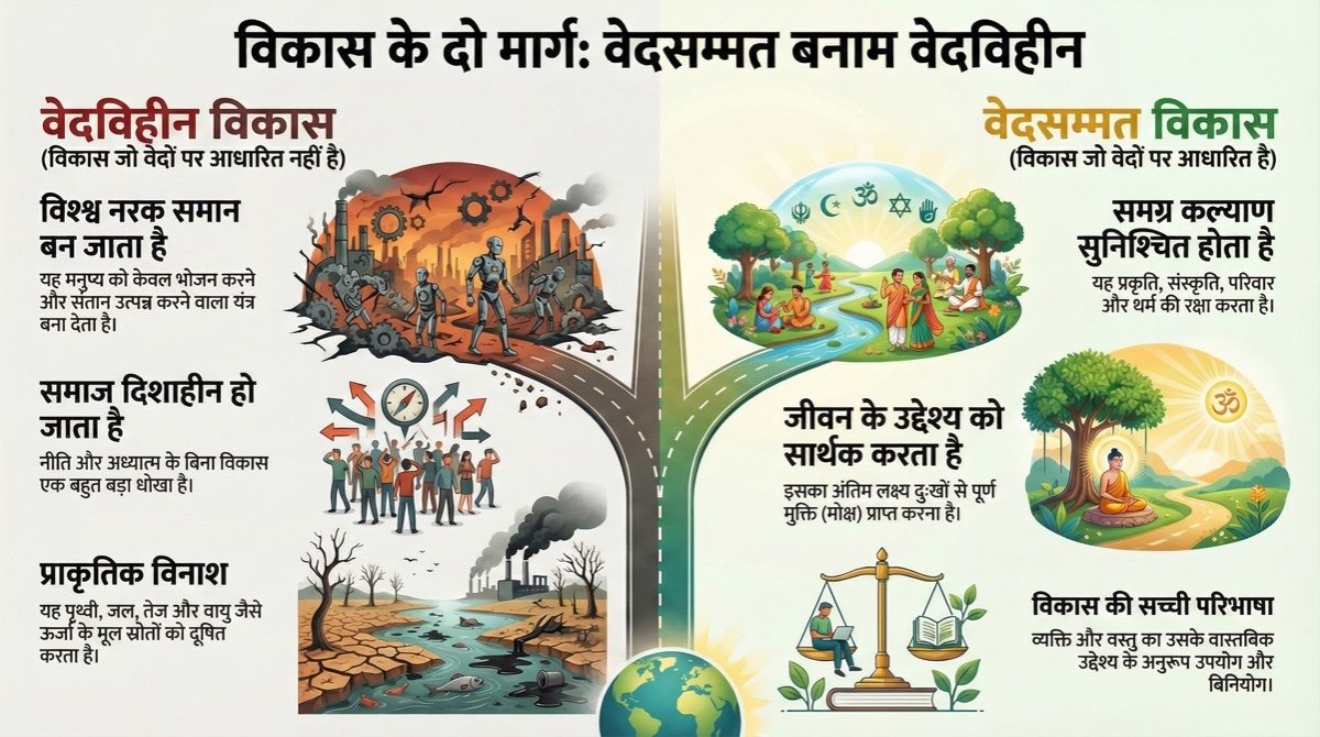 विकास - वेदसम्मत या वेदविहीन मार्ग?