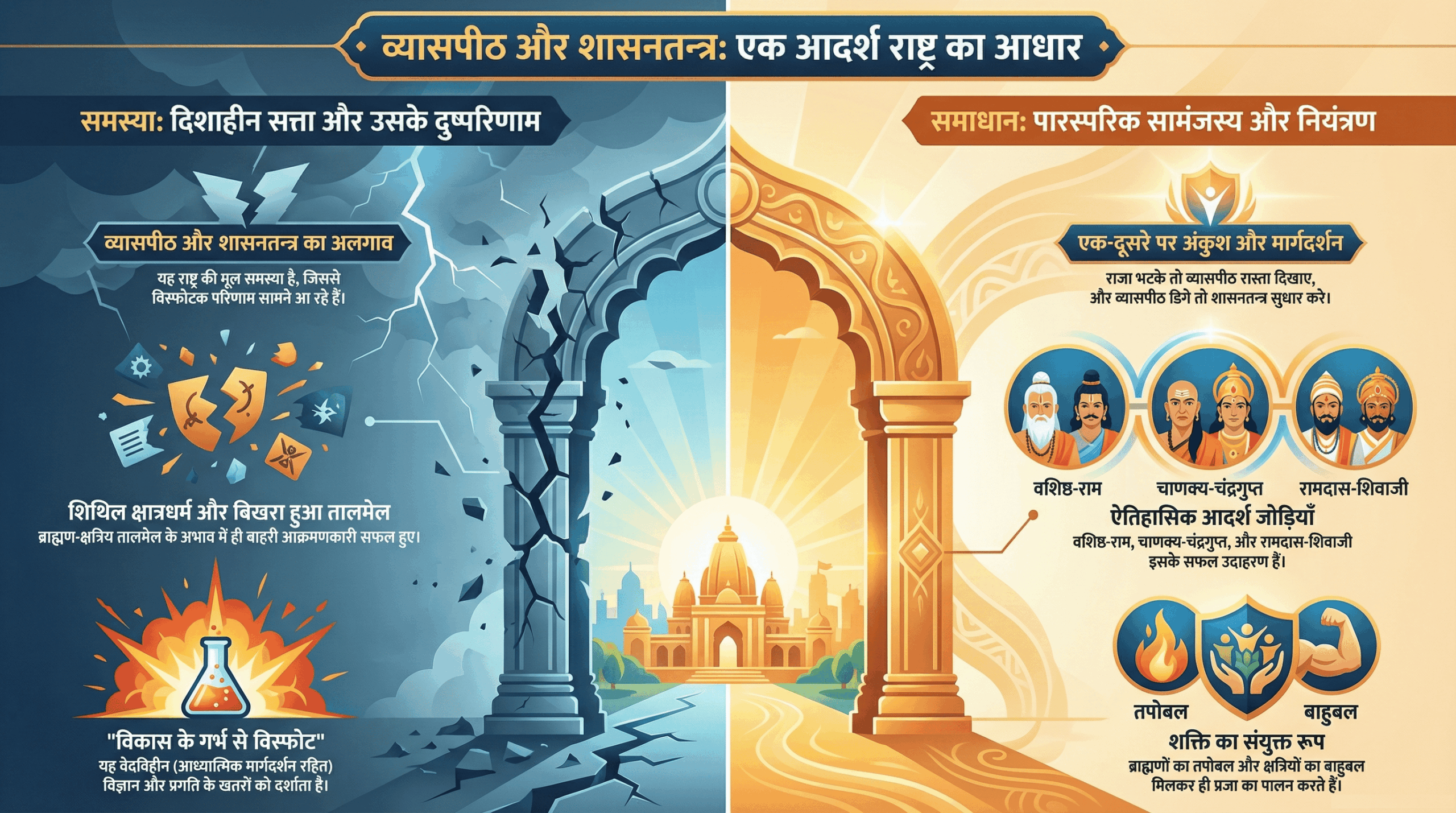 व्यासपीठ और शासनतन्त्र - एक आदर्श राष्ट्रका आधार