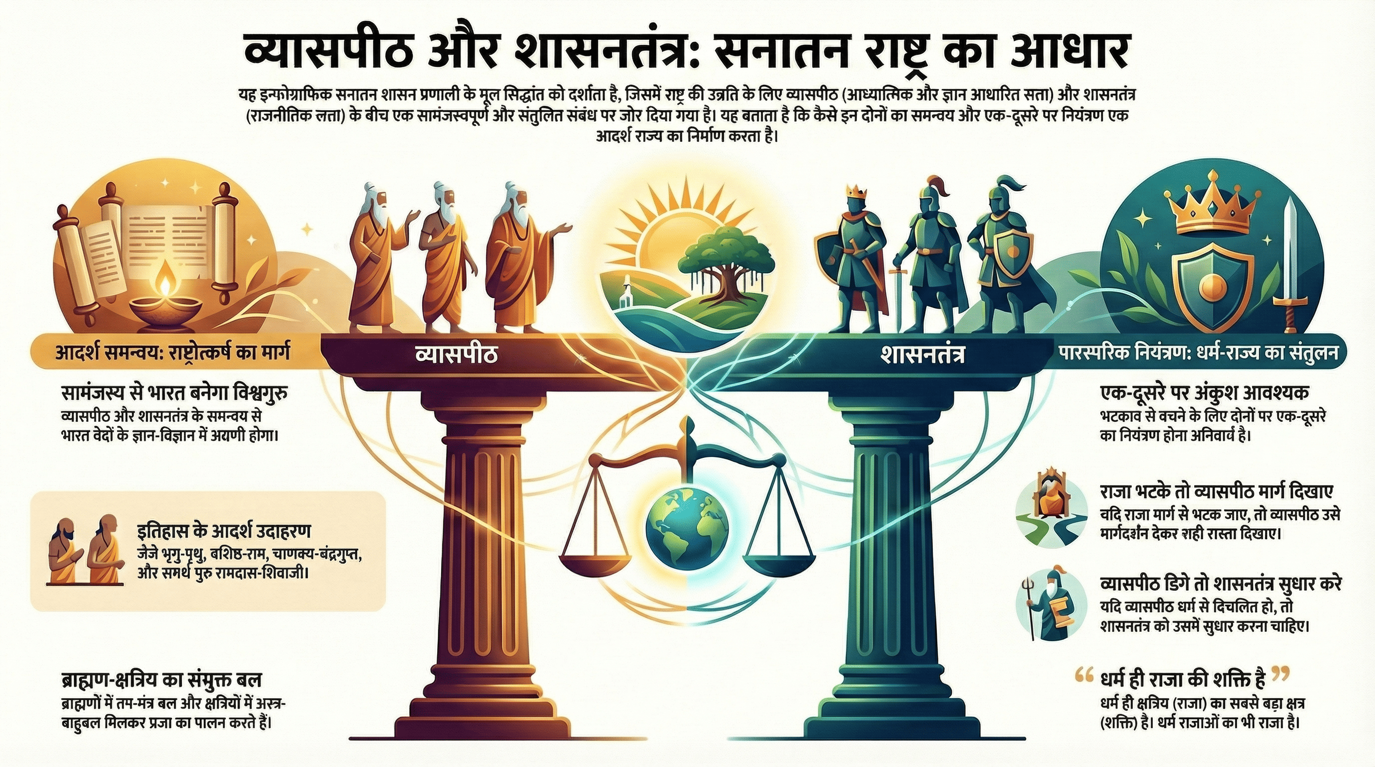 व्यासपीठ और शासनतन्त्र - सनातन राष्ट्रका आधार