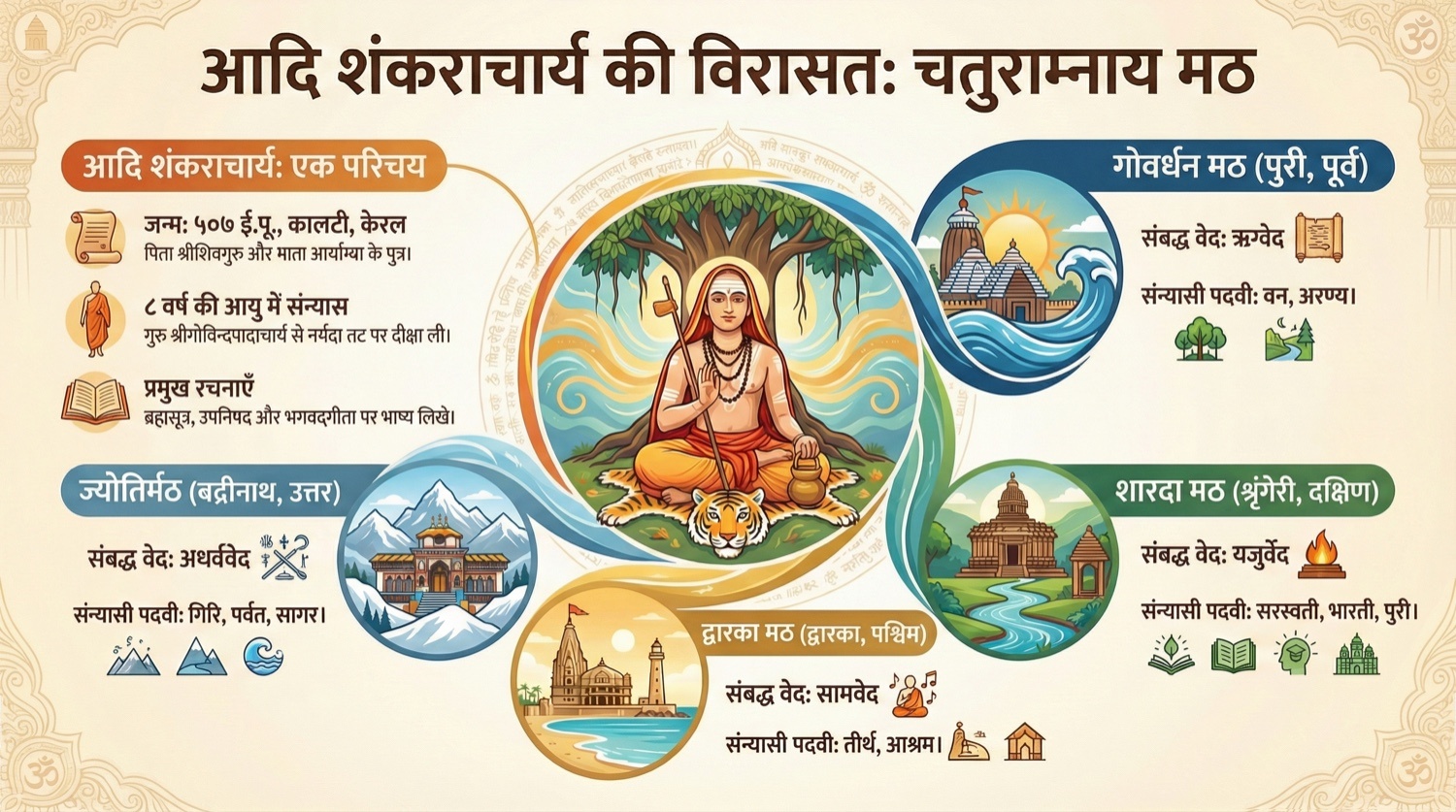 श्री आदिशङ्कराचार्य और चतुराम्नाय मठ