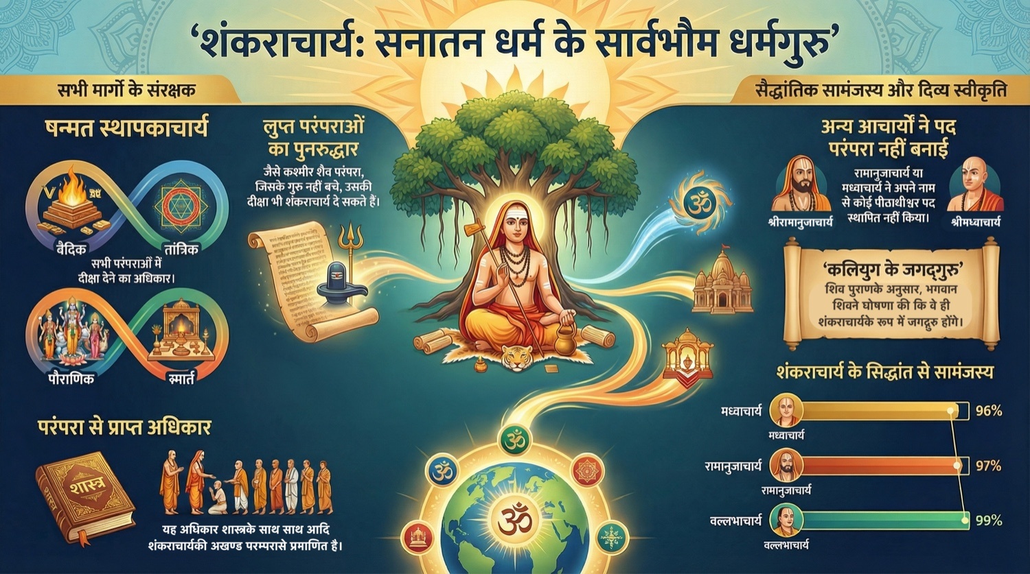 शंकराचार्य - सनातन धर्म के सार्वभौम धर्मगुरु