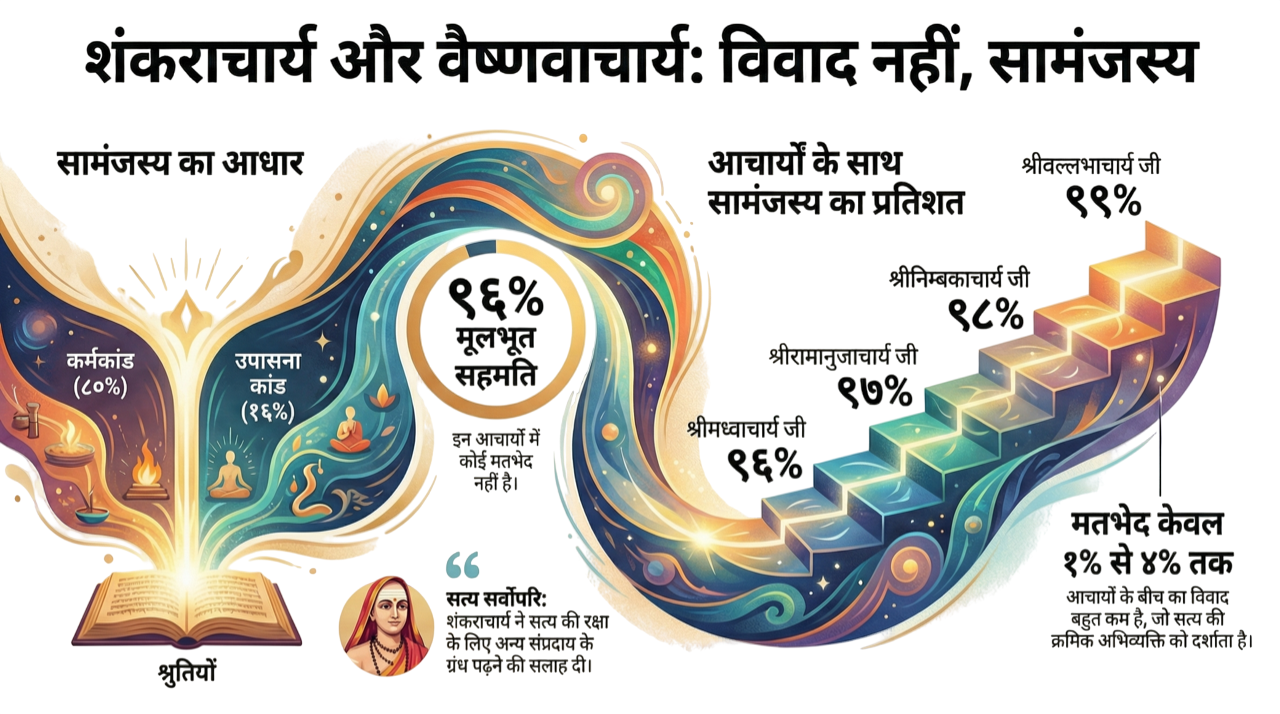 शङ्कराचार्य और वैष्णवाचार्य: विवाद नहीं, सामञ्जस्य