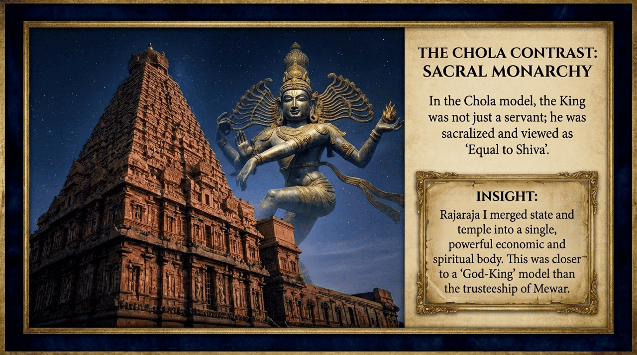 चोला साम्राज्य का मॉडल: राजा में दैवीय अंश
