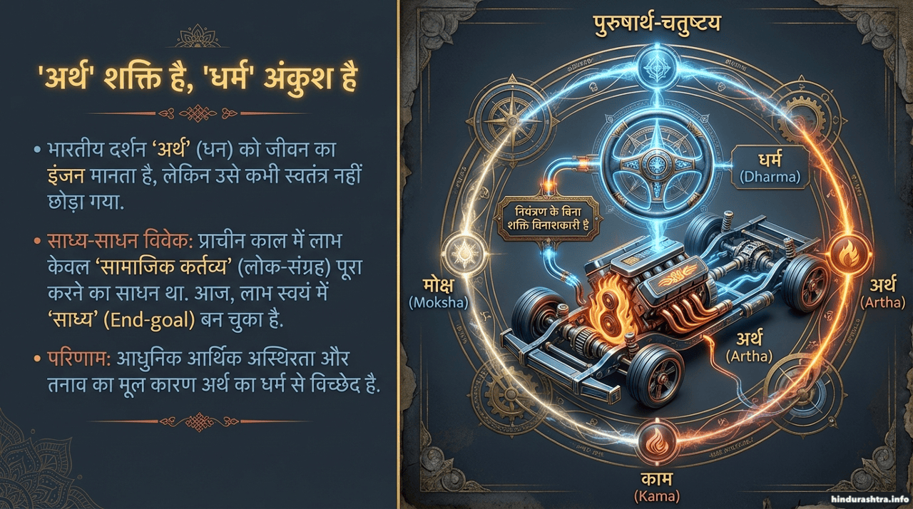 अर्थ शक्ति, धर्म अंकुश