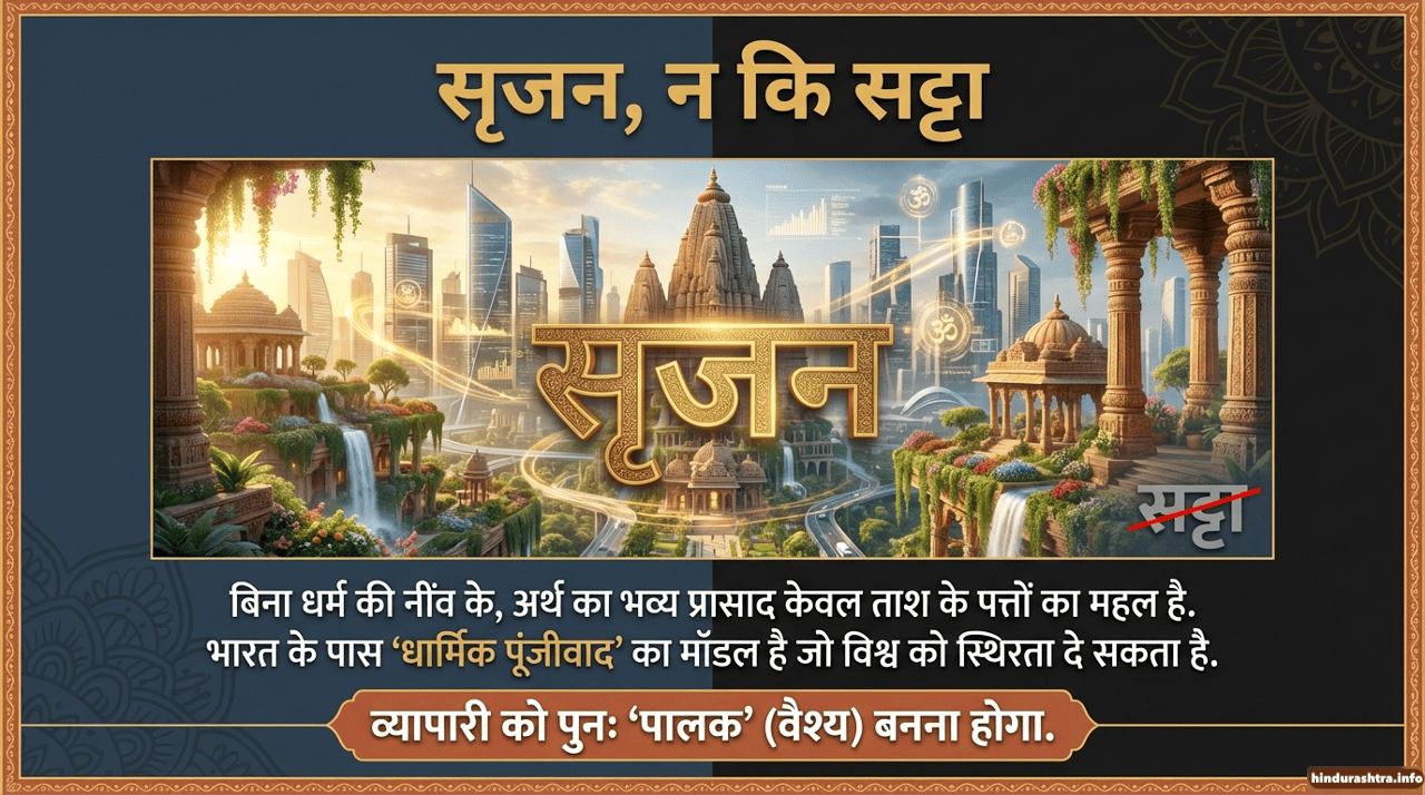 सृजन, न कि सट्टा