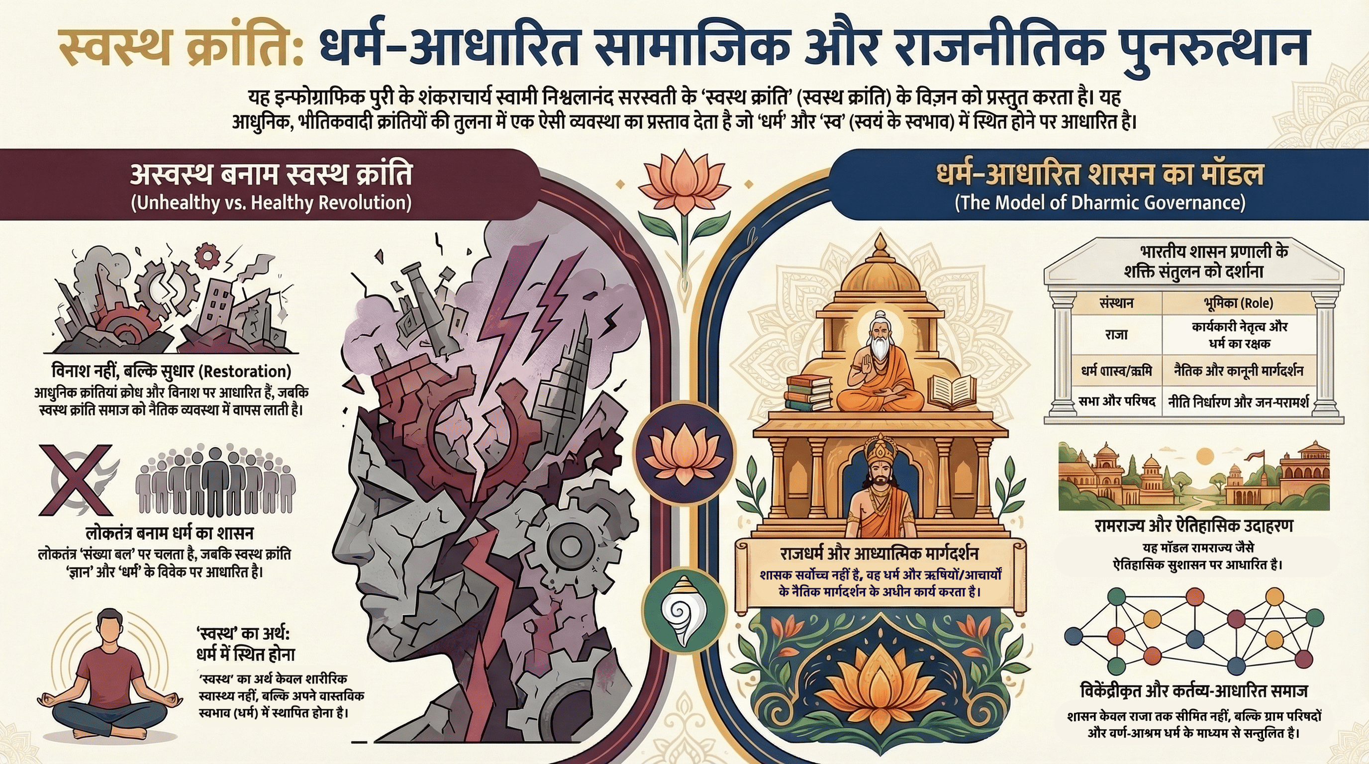 स्वस्थ क्रांति और धर्म-आधारित शासन